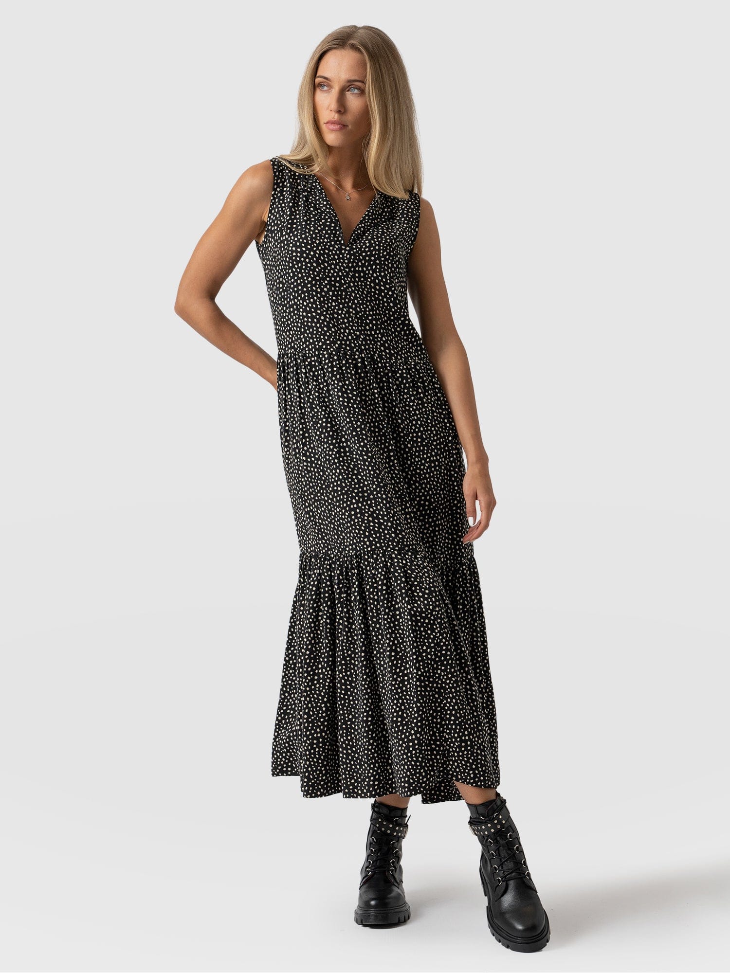 Greenwich Dress Spot Print - Women's Dresses | Saint + Sofia® EU